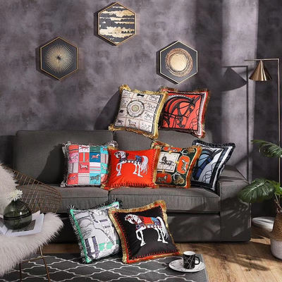 500g auto Decoratieve Hoofdkussens 45*45cm Met de hand geschilderde Kussendekking Sofa Geometric