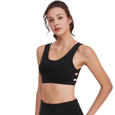 De klantgerichte Bustehouder 78%Polyester 22%Spandex van de Hoge Intensiteitstraining wijkt Yogabovenkant af