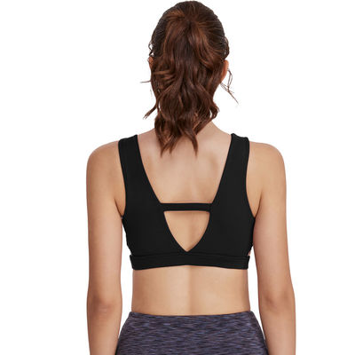 De klantgerichte Bustehouder 78%Polyester 22%Spandex van de Hoge Intensiteitstraining wijkt Yogabovenkant af