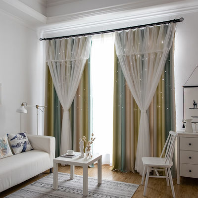 Van de het Gordijnstof van de hotel100% Polyester Textiel van het de Luxehuis de Duidelijke