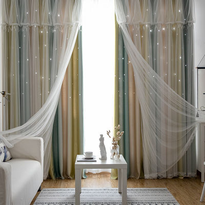 Van de het Gordijnstof van de hotel100% Polyester Textiel van het de Luxehuis de Duidelijke