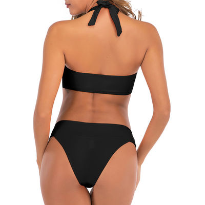 Vrouwelijke Duw op Bandeau-Badpakken van de de Vrouwen Zijband van Swimwear van de Bikini de Korte Koker