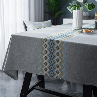 Decoratieve van het de Dekkings Roze en Blauwe Tafelkleed van de Huwelijkslijst de Aangepaste tabeldekking
