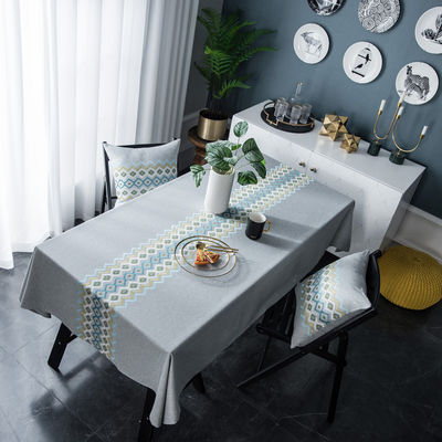 Decoratieve van het de Dekkings Roze en Blauwe Tafelkleed van de Huwelijkslijst de Aangepaste tabeldekking