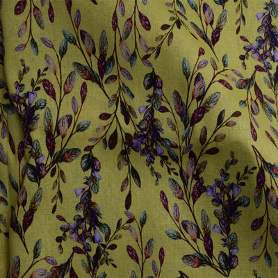 Van de Katoenen van de weefsel de Zachte Polyester van de het Blokdruk Stoffen Zuivere Ramee Bloemenkleding