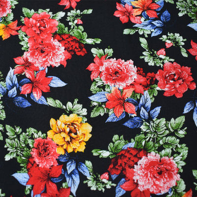 Het roterende van de de Viscosestof van het Drukrayon Geweven Textielkledingstuk Bloem