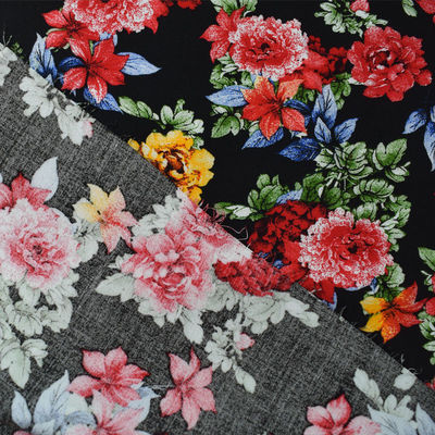 Het roterende van de de Viscosestof van het Drukrayon Geweven Textielkledingstuk Bloem