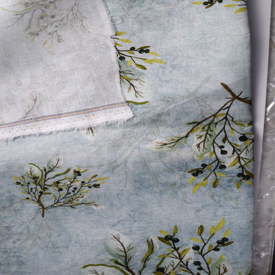 Van de de Drukstof van de textielpolyester de Ramee van het Katoenen het Mengselstof Plaidlinnen