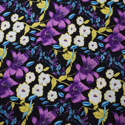 De aangepaste Zachte het Rayondruk van Bovenkantenblouses Bloemen breit de Stof van de Keperstofviscose
