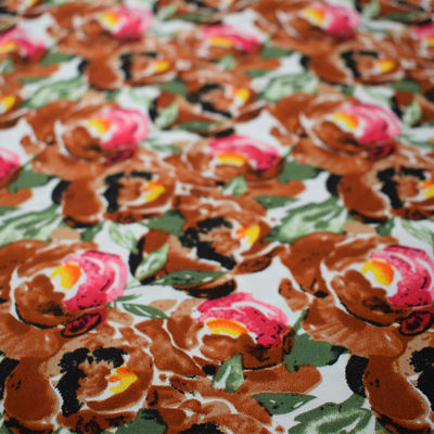 Duidelijke Digitale van de de Zijdejacquard van het Drukrayon Bloemen de Kledingsstof 45S*45S