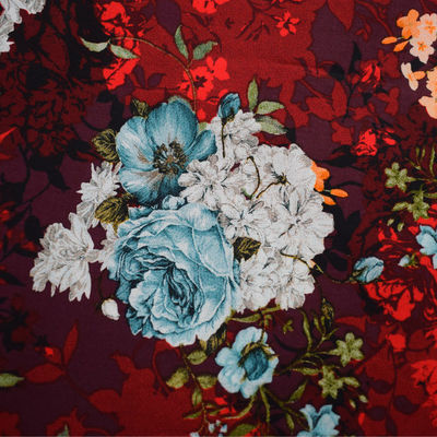 Vastzettende Duidelijke Zachte het huwelijkskleding van het Stoffen Bloemen Gedrukte 100% Rayon
