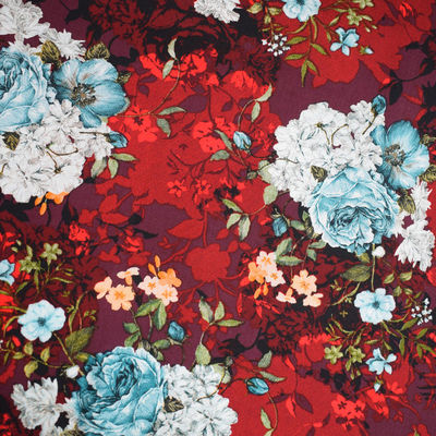 Vastzettende Duidelijke Zachte het huwelijkskleding van het Stoffen Bloemen Gedrukte 100% Rayon