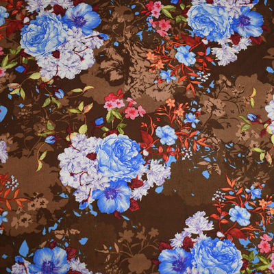 Vastzettende Duidelijke Zachte het huwelijkskleding van het Stoffen Bloemen Gedrukte 100% Rayon