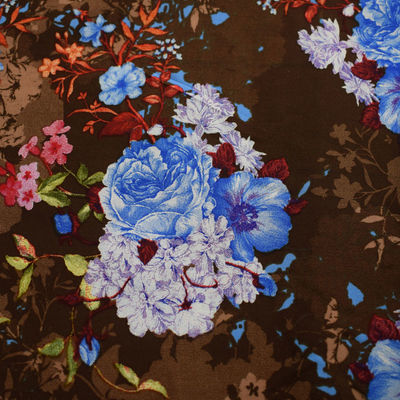 Vastzettende Duidelijke Zachte het huwelijkskleding van het Stoffen Bloemen Gedrukte 100% Rayon