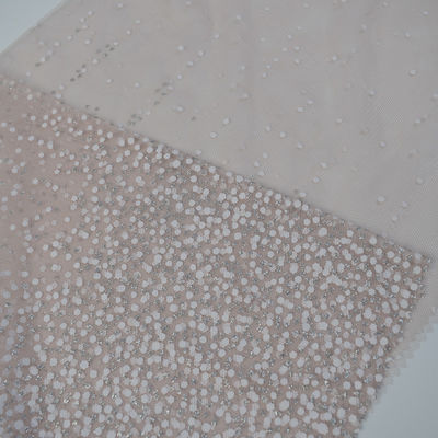 De gedrukte Nylon Blauwe Ster van 100% schittert Tulle Mesh Fabric For Dress