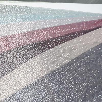 De gedrukte Nylon Blauwe Ster van 100% schittert Tulle Mesh Fabric For Dress