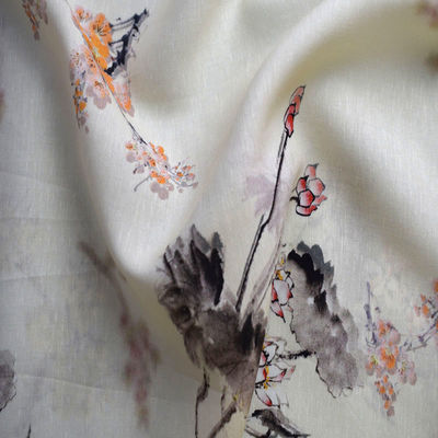 De bloemenstof Tencel van Patroon Zachte Tulle drukte Zuivere Katoen Gedrukte Nachtkleding