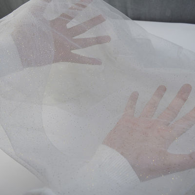 100% nylon Zachte die de Stoffenafwijking van Tulle voor Bruids Huwelijkskleding wordt gebreid