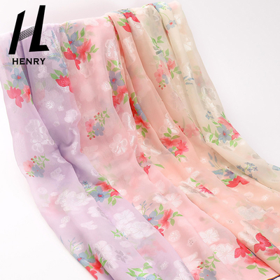 Van de de Stoffen100% Polyester van douane de Zachte Tulle Chiffon van de het Textielproductdruk voor Kledingstuk