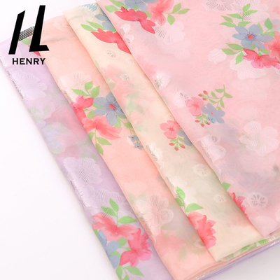 Van de de Stoffen100% Polyester van douane de Zachte Tulle Chiffon van de het Textielproductdruk voor Kledingstuk
