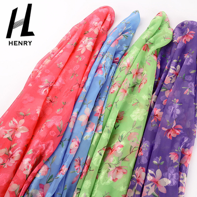 De geweven van de de Stoffen100% Polyester van Chiffon Zachte Tulle Digitale Druk