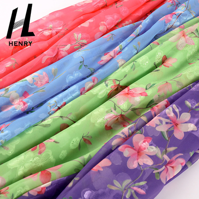 De geweven van de de Stoffen100% Polyester van Chiffon Zachte Tulle Digitale Druk