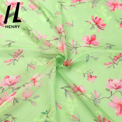 De geweven van de de Stoffen100% Polyester van Chiffon Zachte Tulle Digitale Druk