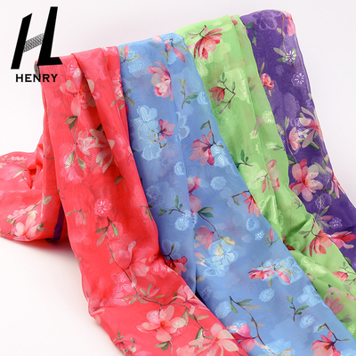 De geweven van de de Stoffen100% Polyester van Chiffon Zachte Tulle Digitale Druk