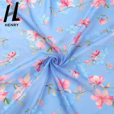 De geweven van de de Stoffen100% Polyester van Chiffon Zachte Tulle Digitale Druk
