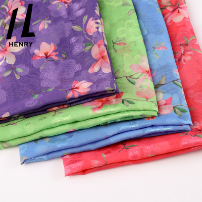 De in te ademen Zachte van de de Stoffen Zuivere Polyester van Tulle van de de Kledingsdruk Stof van de het Proceschiffon