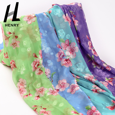 De purpere Zachte Stof van Tulle voor Kleren Gedrukte Polyester Mesh Fabric