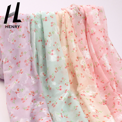 De lichtgewicht Bloemenchiffon van Mesh Soft Tulle Fabric Digital