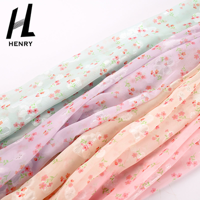 De lichtgewicht Bloemenchiffon van Mesh Soft Tulle Fabric Digital