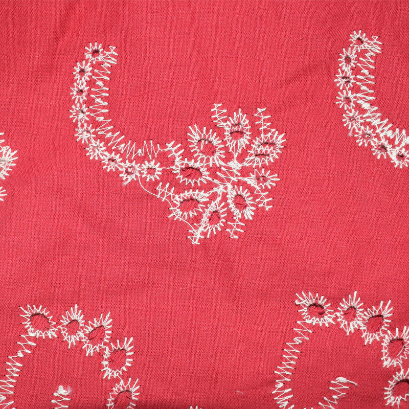 De zachte van het Katoenen van de Kledings Witte Geborduurde Stevige Kleur Textiel Stoffenkledingstuk